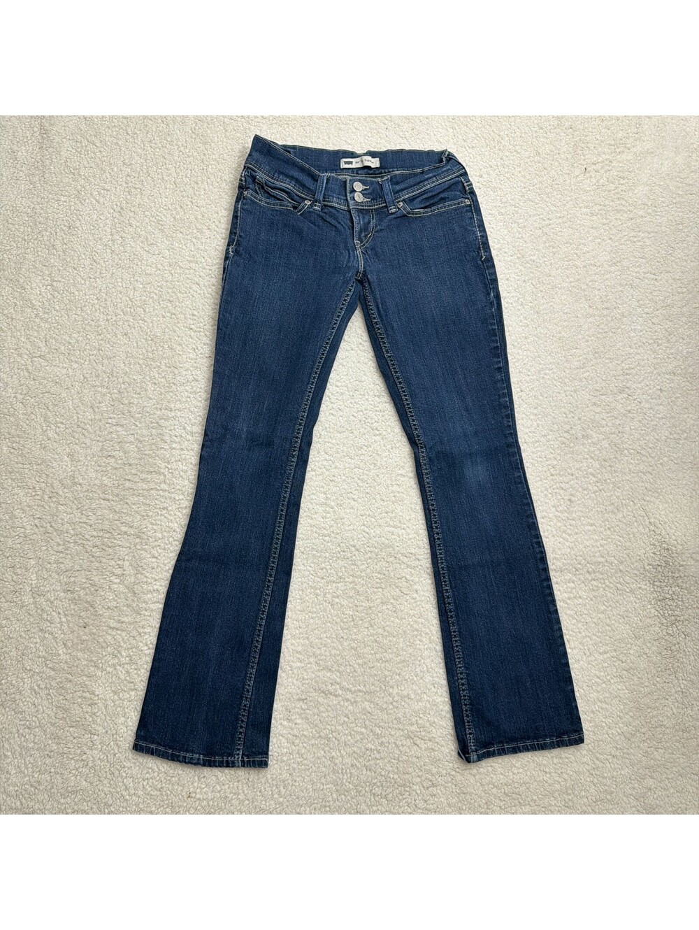 Levis 524 Too Superlow Jeans Juniors 5 Y2K Low Rise Bootcut Stretch Flap Pocket